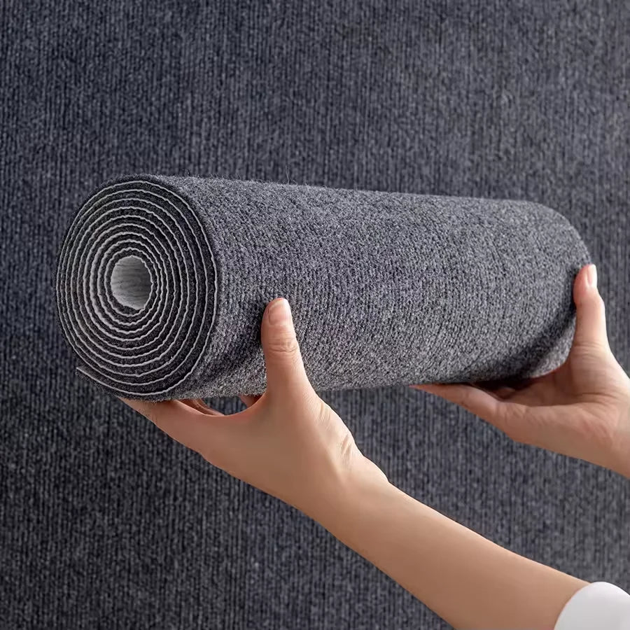 tapis adhésif gris foncé texture tissée moderne antidérapant 40cm 100cm x200cm x300cm