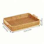 panier rotin tissé moderne poignées bois beige clair rangement cuisine chambre