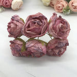 décoration intérieure vintage bouquet roses soie romantique mariage fleurs artificielles feuilles vertes tringle