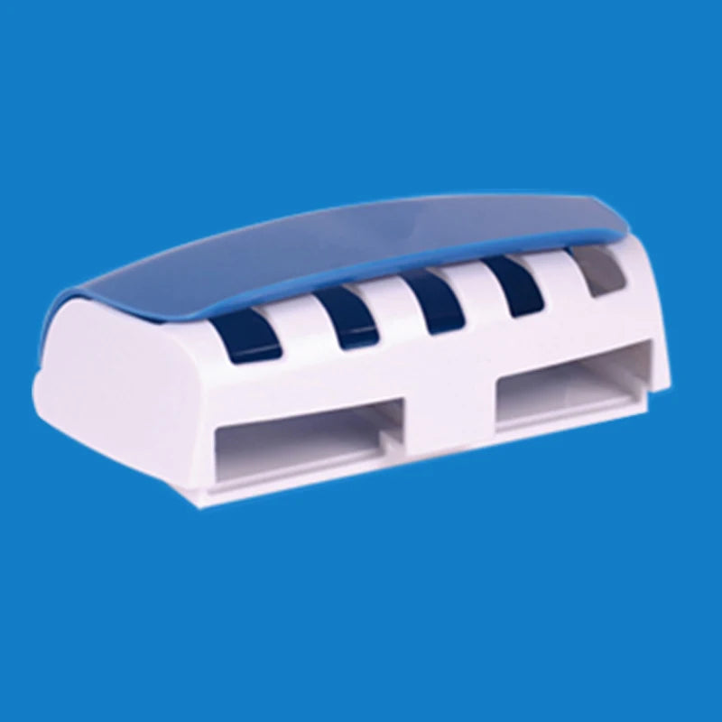 porte brosse dents distributeur dentifrice anti poussière adhésif mural moderne blanc noir bleu rose