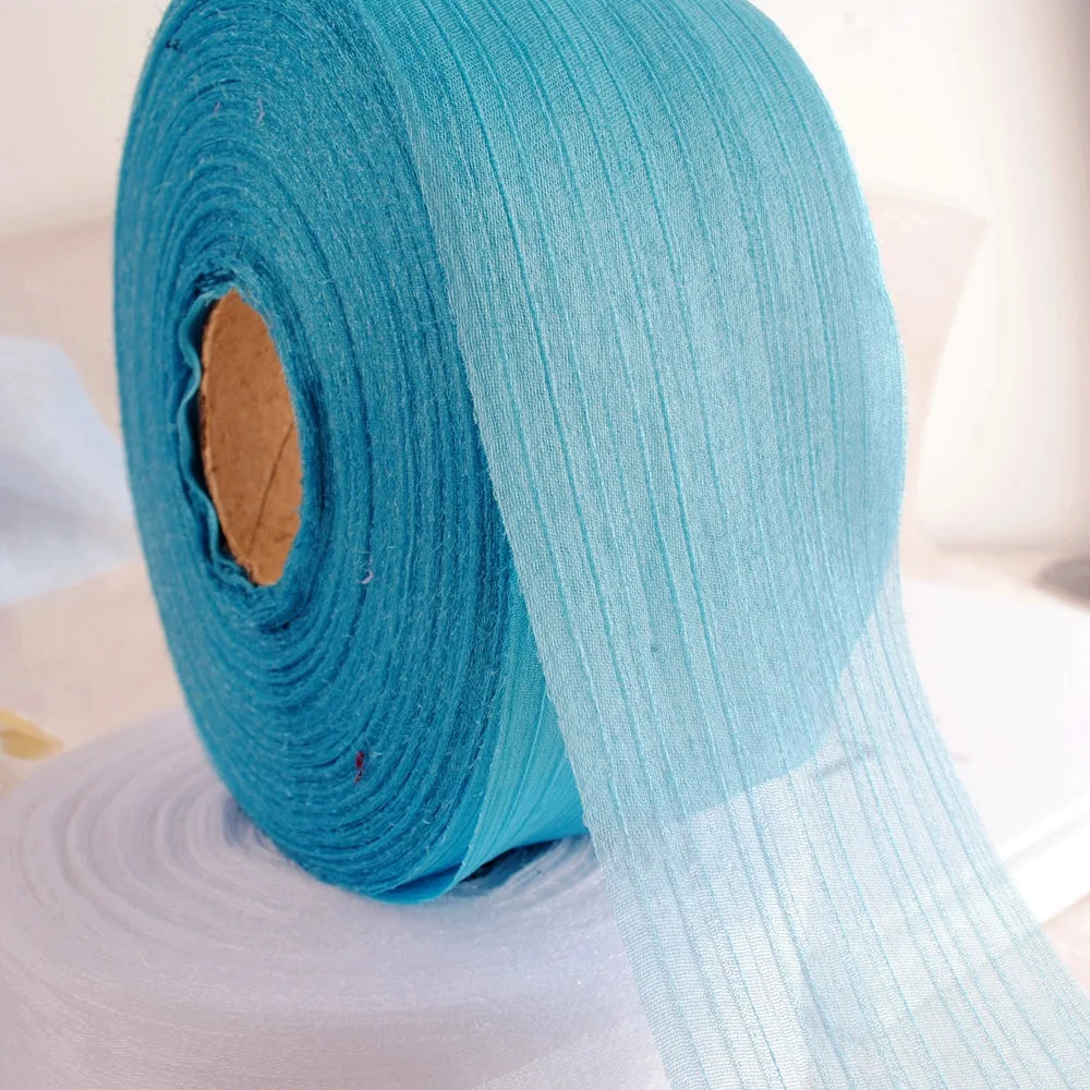 rubans décoratifs polyester bleu clair rose gris blanc modernes élégants double face largeur adhésif