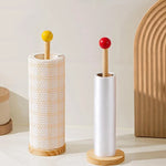 porte serviettes bois moderne multi usages bleu clair serviettes papier tiges bois décor intérieur