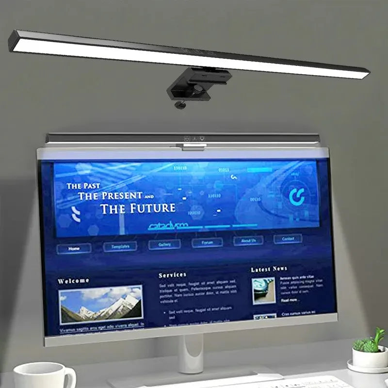 lampe led moderne noire clip ordinateur portable 50cm 33cm usb alimentée continu toucher interrupteur