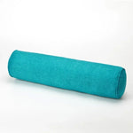 coussin rectangulaire patchwork moderne texture lin beige gris bleu marine decoratif memoire forme corporelle