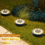 lumière solaire encastrée moderne noire ip68 led blanche facile jardin urgence