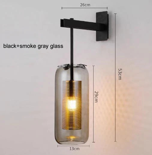 lampe murale moderne or transparent texture nid d'abeille éclairage chambre cuisine salle manger entree