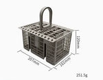 panier vaisselle multifonctionnel gris compartiments modernes lave vaisselle fourchettes cuillères rangement pratique