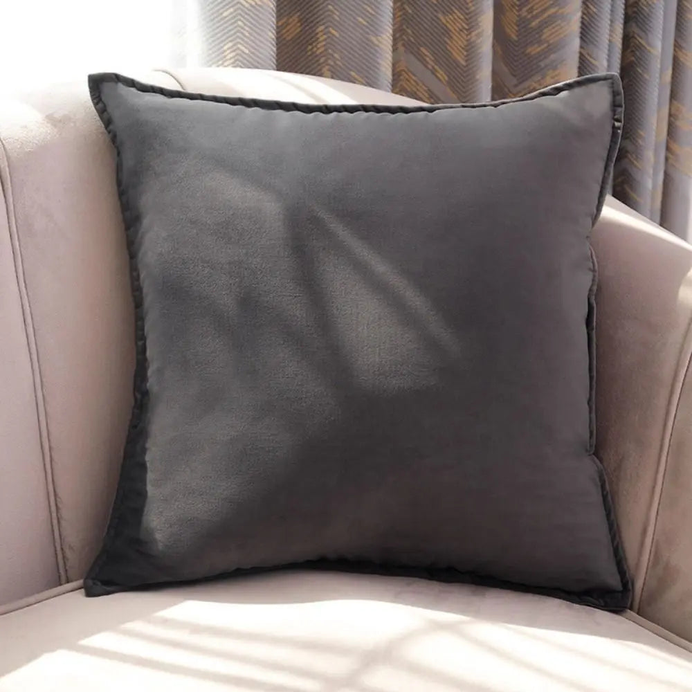 housse coussin velours moderne couleur jaune rose gris orange vert polyester coton lit 60cm