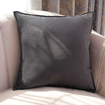 housse coussin velours moderne couleur jaune rose gris orange vert polyester coton lit 60cm