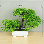 petit bonsaï artificiel plante pot blanc décoratif maison jardin fleurs roses vertes