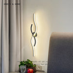 lampe murale moderne applique murale spirale abstraite noir lumière minimaliste fixée mur