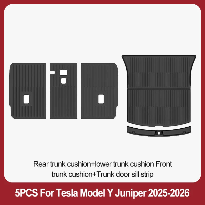 tapis sol voiture tesla model noir rayures horizontales moderne résistants lusure 10pcs sets