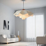 suspension lumineuse plissée moderne blanc beige 40cm 50cm 60cm lumière chaude lumière blanche chambre