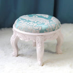 tabouret sculpté cuir tissu brodé classique baroque élégant maison salon chambre