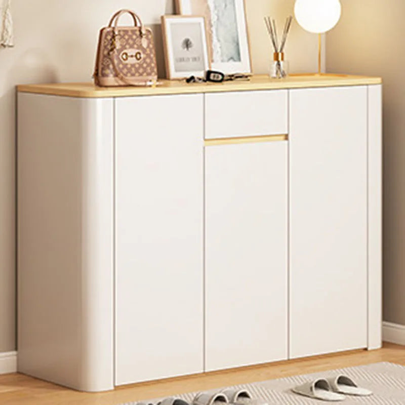 meuble rangement chaussures blanc moderne tiroirs étages minimaliste multifonction