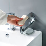 support savon transparent contemporain adhésif salle bain portable gris fixe savon moderne