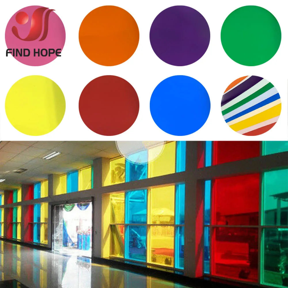 film translucide moderne adhésif diy décoratif jaune rouge vert bleu violet noir uni