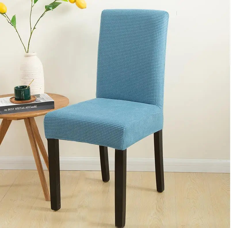 housses chaise moderne gris tissu petits points polyester coton plage fauteuil mariage banquet protection