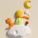 figurine papier little prince polygones geometriques artisanal origami accessoires enfants decoration chambre fantaisie sciencefiction