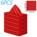 serviettes table satinées noir jaune vert bleu rouge gris moderne uni clips dorés assiettes