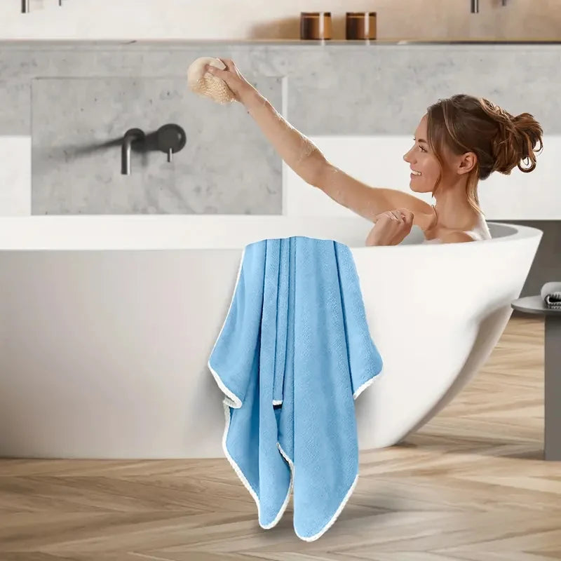 serviette bain polyester absorption rapide serviette plage douce machine lavable bleu violet gris rouge