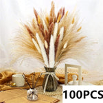 bouquet fleurs séchées pampas naturel beige marron blanc décoration maison anniversaire mariage rustic