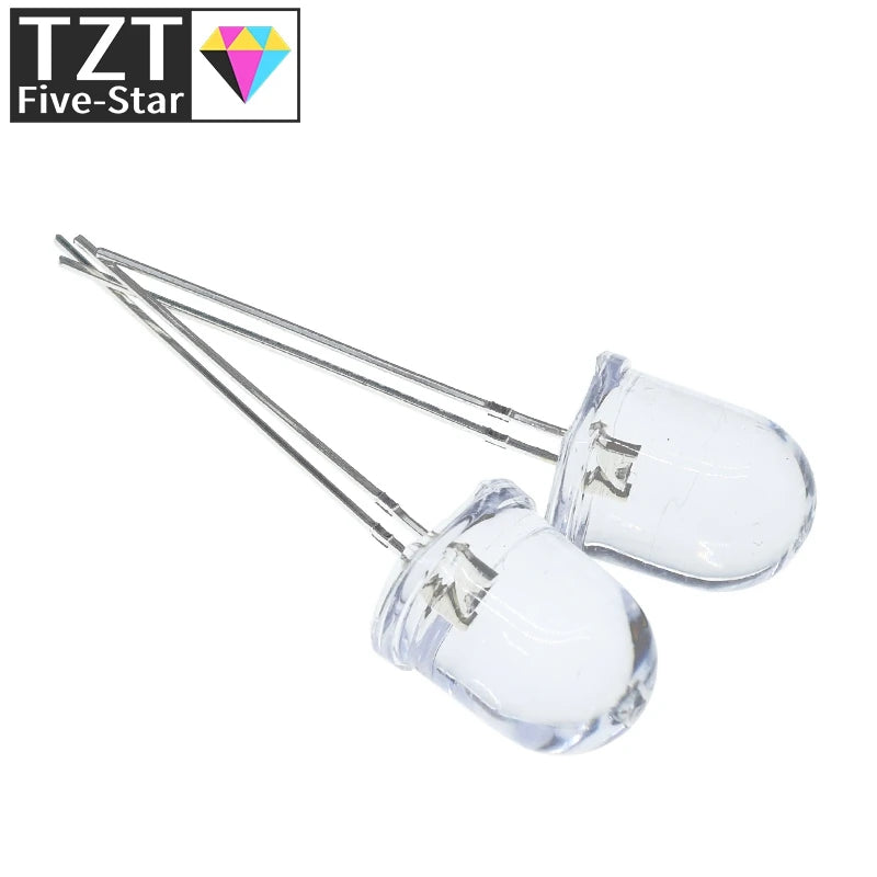 ampoule led transparente 10mm ronde couleurs moderne ultra lumineuse