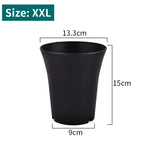 pot fleur plastique noir mat moderne plantes vertes succulentes jardin décoration maison