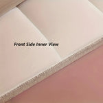 housse tête lit velours beige poche rangement coutures modernes