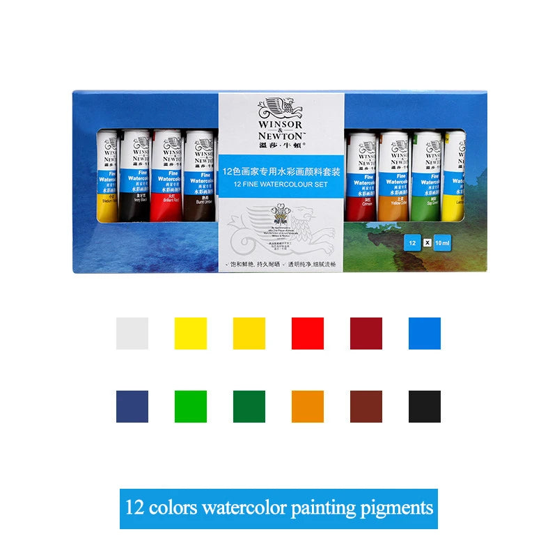 ensemble peintures aquarelle 36 couleurs bouteilles pinceaux papier artiste opacité vibrant