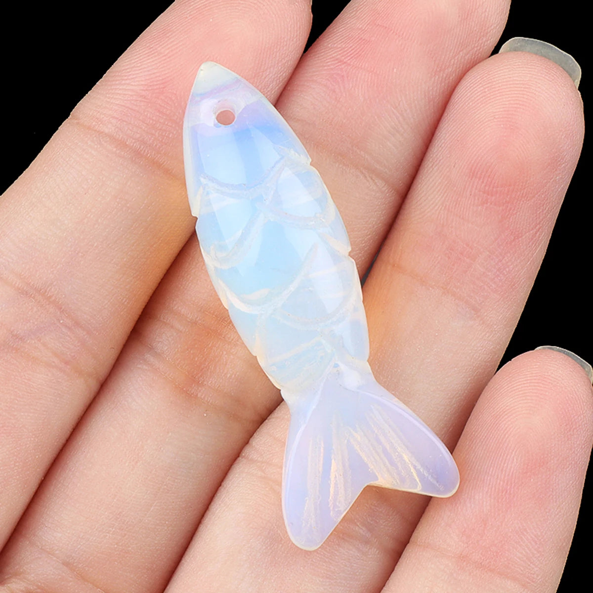 pendants poissons pierres violet orange noir vert rouge marron artisanal feng shui