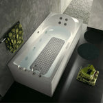 tapis bain moderne bleu clair texture bulles drainage efficace antislip salle bain pvc respectueux