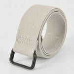 ceinture tissu unisexe beige simple boucle noire opacite 110cm 130cm black brown grey pink