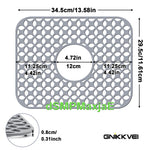tapis cuisine silicone perforé moderne noir 200°C résistant 46.2cm 31.7cm
