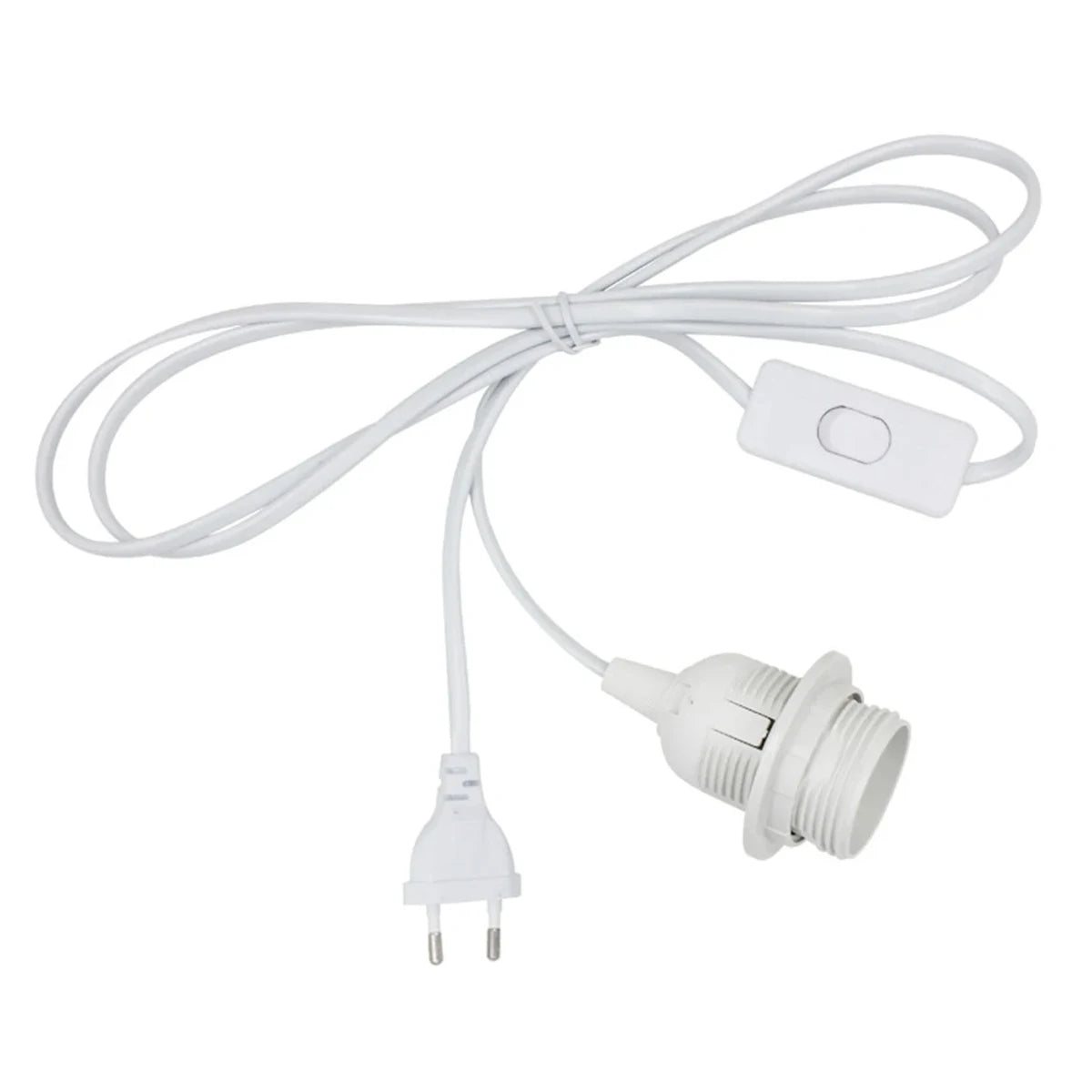Kit suspension moderne lampe E27 noir blanc interrupteur câble 1,8m plug eu us