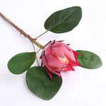 bouquet artificiel moderne rose blanc rouge feuilles vertes coquillage intérieur décoration mariage anniversaire