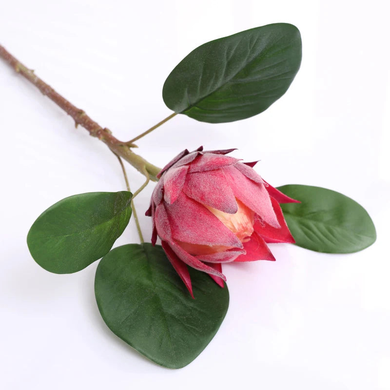 bouquet artificiel moderne rose blanc rouge feuilles vertes coquillage intérieur décoration mariage anniversaire