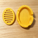 porte savon moderne bac drainage jaune texture rugueuse sans perçage silicone salle bain