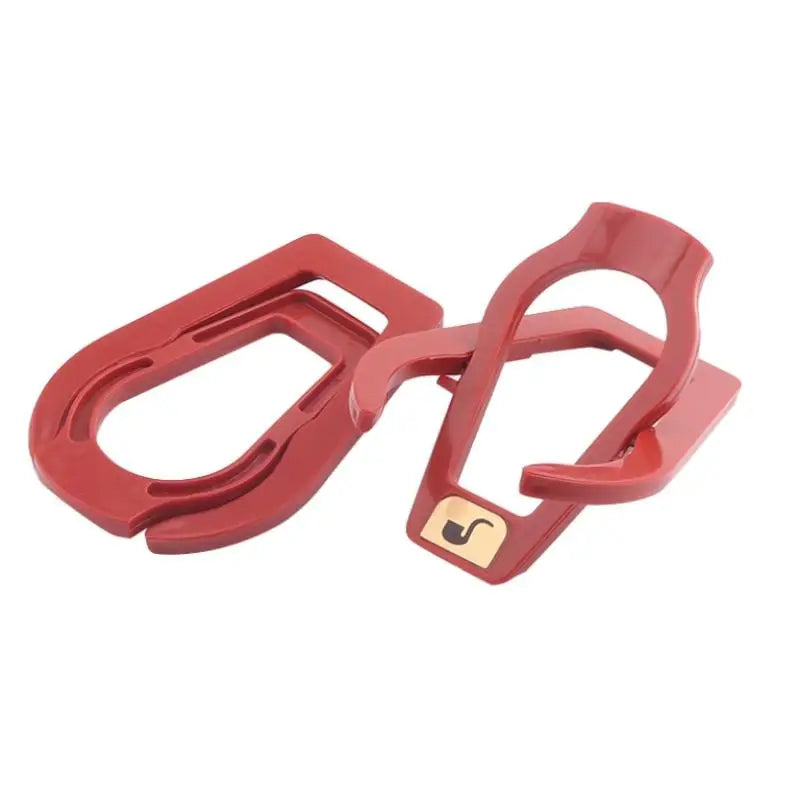 support rack pipe tabac noir rouge triangulaire encoche maintien plastique lisse brillant