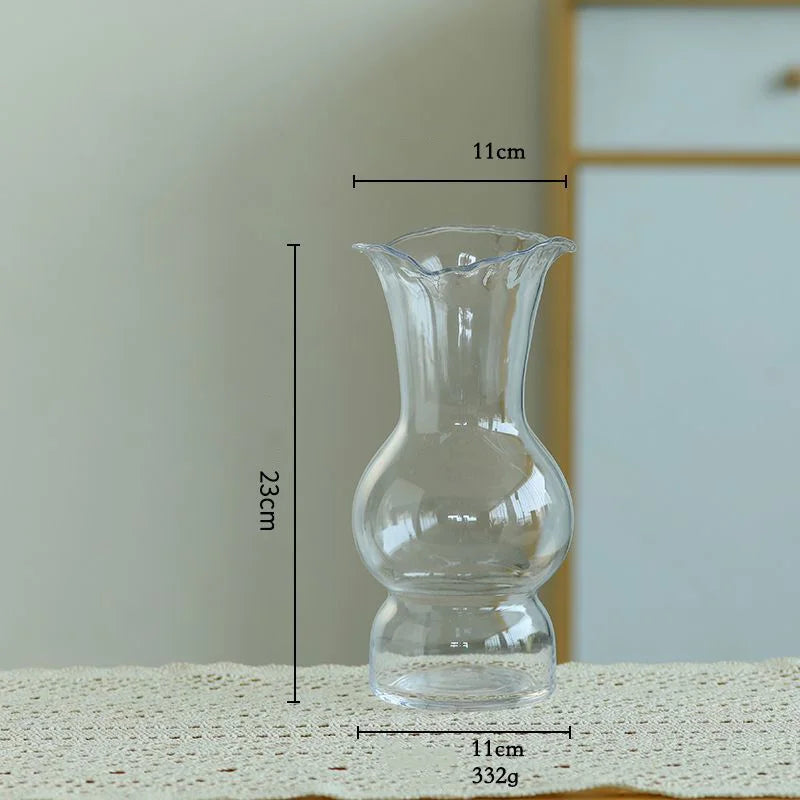 vase verre opaque moderne fleurs artificielles décoration table salon maison