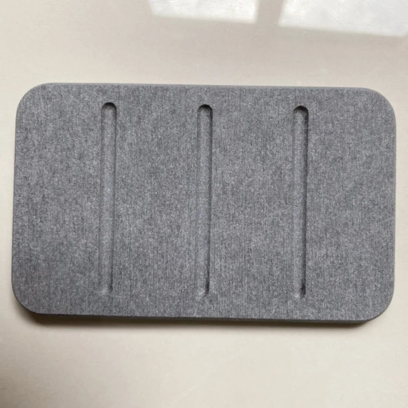 support savon moderne gris clair tissu adhésif salle bain absorbant rapide blanc opacité