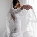 voile mariée blanc classique monocouche tulle translucide accessoires mariage femme élégant simple