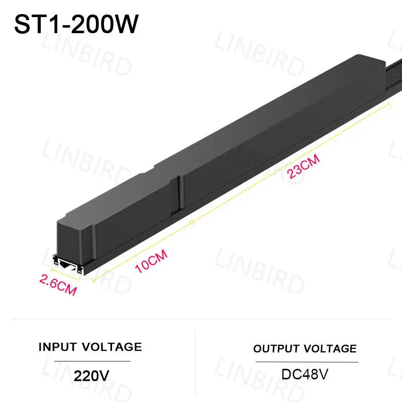 luminaire led rail magnétique noir moderne système éclairage intelligent intérieur ultra mince