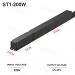 luminaire led rail magnétique noir moderne système éclairage intelligent intérieur ultra mince