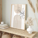 affiches abstraites minimalistes toile géométriques feuilles stylisées sans cadre modernes