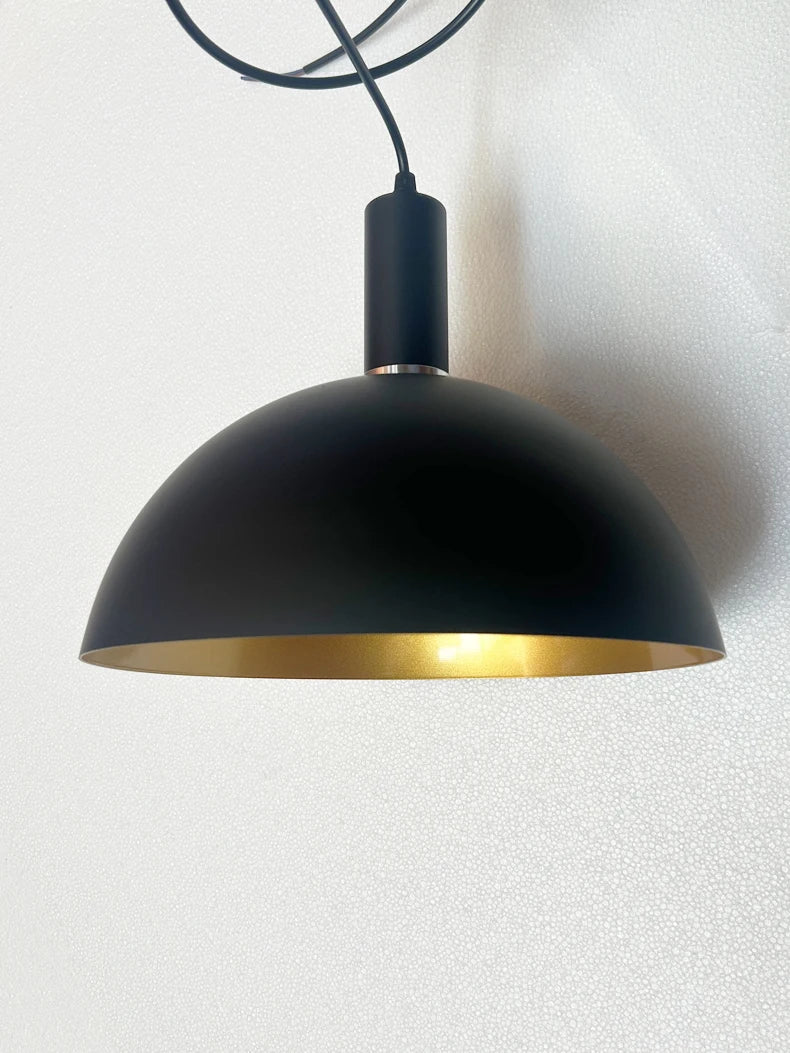 suspension lumineuse moderne câble suspendu aluminium noir doré 30cm 35cm 40cm 50cm 60cm