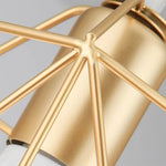 lampe suspendue moderne or noir structure métallique géométrique éclairage intérieur unique chambre loft
