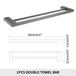 porte serviettes mural double acier inoxydable noir argenté doré moderne électroplaqué fixations serviettes