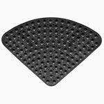 tapis bain blanc moderne perforations anti dérapage suction cups salle bain pvc lavable machine