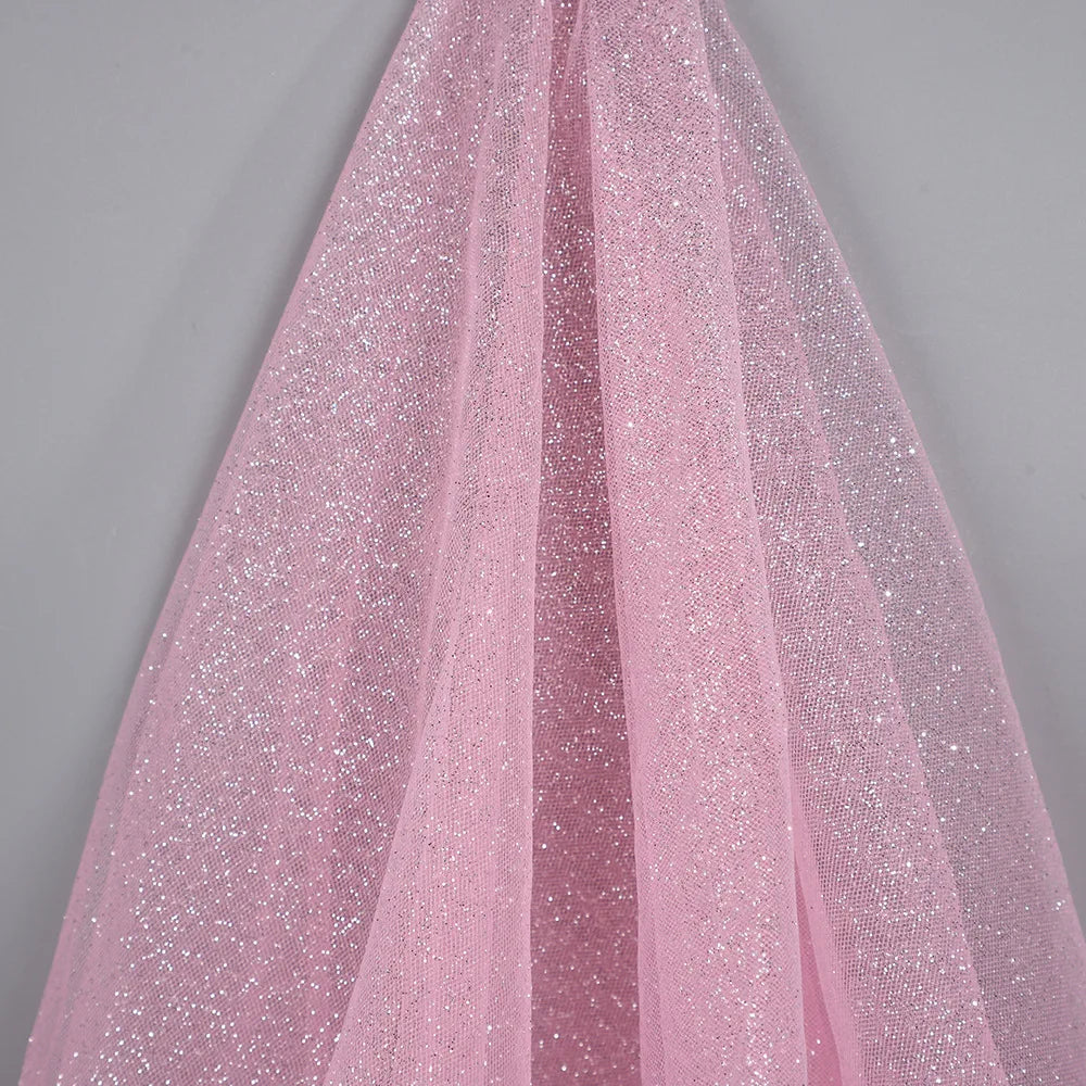 tulle pailleté transparent élégant noir blanc rose rouge vert jaune bleuclair festive